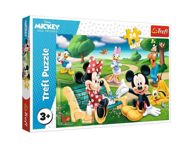 Myszka Miki w gronie przyjaciół 24 elementy MaxiPuzzle Trefl14344