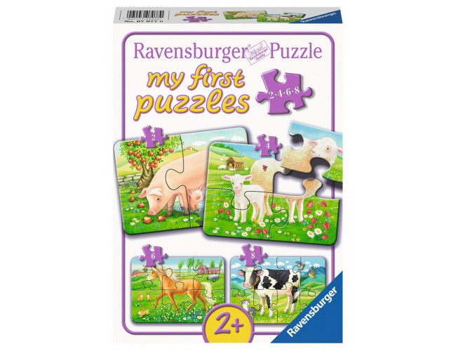 Zwierzęta na farmie Układanka 2/4/6/8 elementówPuzzle Ravensburger070770